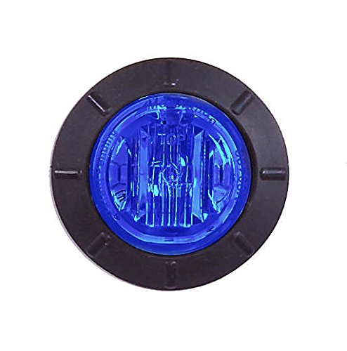 Maxxima M09400BCL Blue 1-1/4" Round LED Clear Lens Courtesy Marker Light