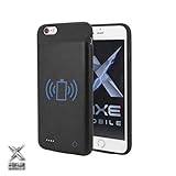 Axe Mobile - iPhone Qi Wireless Battery Charging Case, 2600/3800/4000 mAh for iPhone 6/7/8/X and 6/7/8 Plus, Portable Wireless Charging Case Extended Battery Pack (iPhone 6 Plus/ 6s Plus (3800 mAh))