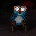 Owl Solar Garden Decorations Figurine | Outdoor LED Decor Figure | Light Up Decorative Statue Accents for Yard, Patio, Lawn, or Deck | Weather Resistant | Great Housewarming Gift Idea (Blue - 1 Pack)