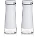 CHEFVANTAGE Olive Oil and Vinegar Cruet Dispenser Set with Elegant Glass Bottle and Drip Free Design - White