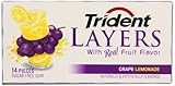 Trident Layers Sugar Free Gum (Grape Lemonade, 14-Piece, 3-Pack)