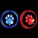 Lipctine Paw Logo Universal LED Car Cup Holder Lights Mats Pad Colorful RGB Drink Coaster Accessories Interior Decoration Atmosphere Fit for Car Truck SUV Vehicle