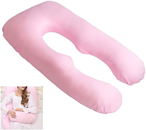 Forestking Pregnancy Pillow Cover Full Body with Contoured U Shape para Body Pillow Hypoallergenic Maternity Support Cushion Cover Comfortable Therapeutic Machine Washable