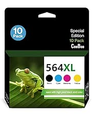 High Yield 564XL Compatible Ink Cartridges Replacement for HP 564 XL Ink Cartridge, Work with DeskJet 3500 OfficeJet 4600 5500 C6300 6500 7500 Series, B8550, D7560, C510, B209 Printers ( 4B,2C,2M,2Y )