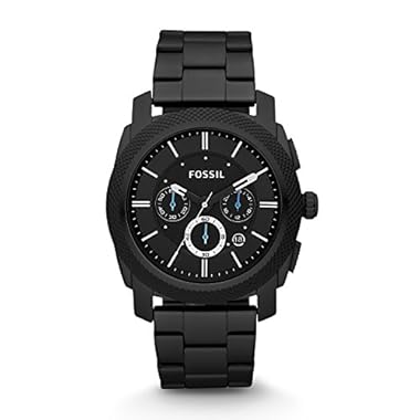 Fossil Men’s Machine Quartz Stainless Steel Chronograph Watch, Color: Black (Model: FS4552)