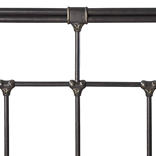 Leggett & Platt Fairfield Complete Metal Bed and Steel Support Frame with Spindles and Intricate Castings, Dark Roast Finish, Queen - Thumbnail 6