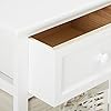 JAXPETY White Night Stand 3 Tiers 1 Drawer Bedside End Table Organizer Wood W/2 Baskets (White)