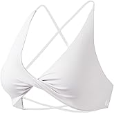 AUROLA Venus Women Sports Bras Backless Strappy Workout Bra, Low Support Removable Padded Gym Bras