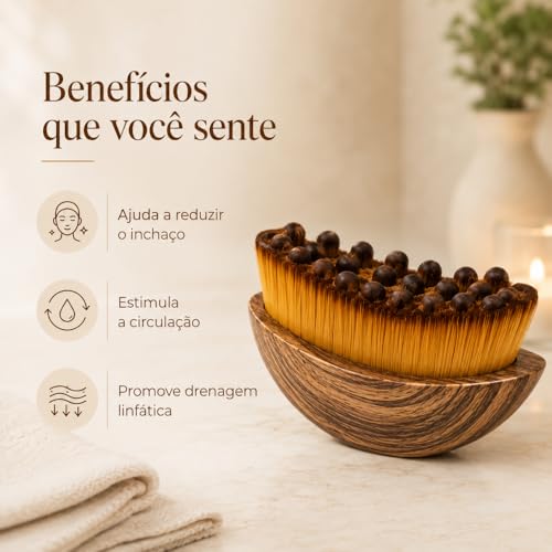 Massageador Linfático Escova Dranagem Modeladora Alivia Inchaço
