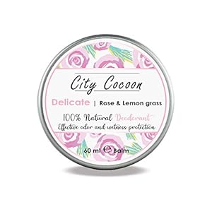 Delicate Natural Deodorant Balm | Rose + Lemon grass |for Men & Women | 100% Cruelty-Free |Aluminium, Paraben & Plastic…