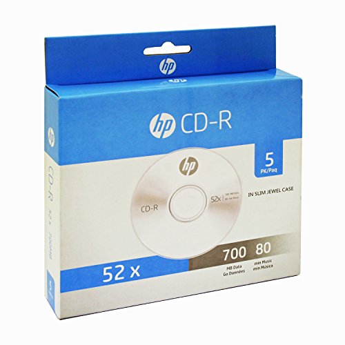 HP CD-Rs (CD-R, 5-Disc Slim Case)