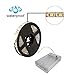 Geekeep White Led Strip Lights Battery Powered, Cordless Light Strip, Waterproof Led Light Strips Battery Powered, Wireless Battery Operated Strip Lights, 6.56ft/2m Outdoor Indoor