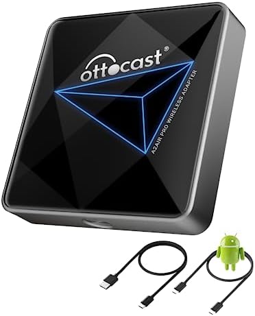 Compatibel Ford Chevrolet Dodge OTTOCAST A2Air Pro - Draadloze Android Auto Adapter | Plug & Play | Geen Kabels Meer Nodig Ottocast Mini