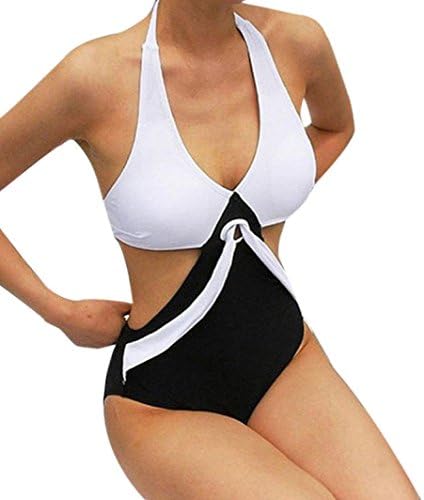 Plus Size Swimwear! Women Swimsuit, Neartime Summer Sexy Mid Waist One Piece Bikini Patchwork Bodysuits
