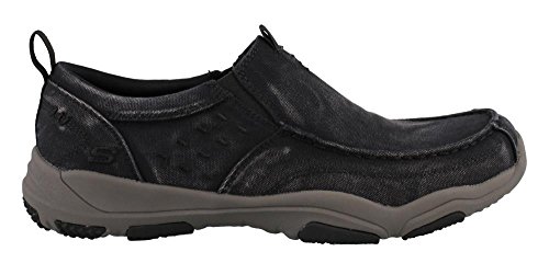 Skechers larson bolten men s slip on shoes black/charcoal 11.5w