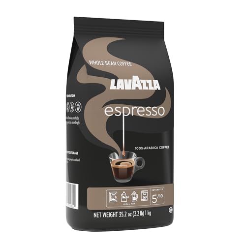 LAVAZZA ESPRESSO WHOLE BEAN COFFEE, MEDIUM ROAST, 100% ARABICA, 2.2 LB BAG