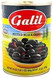 Galil Black Pitted Olives Kosher For Passover 19 Oz. Pack Of 6.