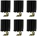 Creative Hobbies® ELT5561A Phenolic (Bakelite) Medium Base E26 Fixture Socket, for Incandescent Bulbs, One-Piece Keyless with Hickey, Black, Pack of 6