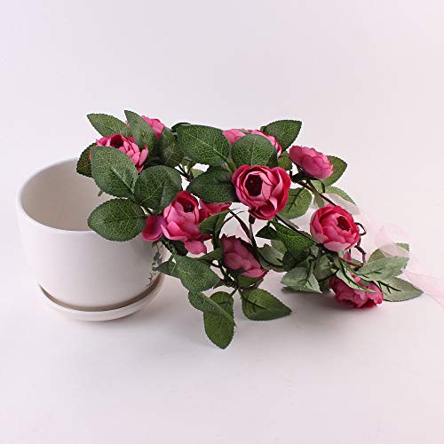Women Girl Flower Headbands Rose Floral Crown Wreath Garland Headpiece Wedding Festival Party