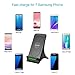 SUVIUS Fast Wireless Charger for iPhone 8, 8 Plus, X, Samsung, and Note: Quick Charge Cordless Charging Pad for All Qi Enabled Phones/Devices - Ultra Thin - USB Cable Included (Black)