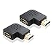 Cable Matters 2-Pack Flat Right Angle HDMI Adapter (HDMI 90 Degree Adapter) with 4K and HDR Support