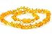 RAW Baltic Amber Teething Necklace For Babies (Unisex) - Anti Flammatory, Drooling & Teething Pain Reduce Properties - UNPOLISHED Natural