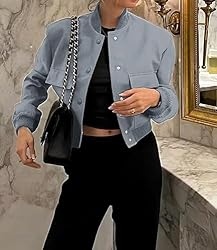 Modegal Women's Fall Varsity Bomber Jackets Long