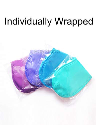 Eye Mask Sleep Masks PorsMing Sleeping Mask Blindfold Eye Cover Team Building Games Party with Nose Pad and Adjustable Strap for Women Men Kids 4 Layers Colors Pack of 36 - Thumbnail 3