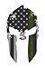 Military Spartan Tattered Thin Green Line Helmet Sticker US Flag Subdued Molon Labe Reflective Decal with Thin Green Line