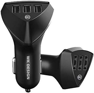 Car Charger, 4.2A 3 Smart Port Car Charger [Black] for iPhone 7 6S Plus 6 Plus 6 5SE 5S 5 5C 4S, Samsung Galaxy S7 S6 Edge, Note 7 5 4 S5 Tab S,LG G5 G4,HTC,Nexus 5X 6P,iPads Pro Portable (Black)