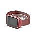 AHXLL Compatible for Apple Watch 38mm 42mm, Mesh Milanese Loop Stainless Steel Replacement iWatch + Metal Protective case for Apple Watch Series 3, Series 2, Series 1, Sport& Edition (Red, 42MM)