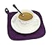 100% Cotton Kitchen Everyday Basic Terry Pot Holder Heat Resistant Coaster Potholder for Cooking and Baking Set of 5 Grape