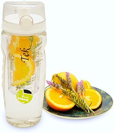 FreshTek Leak Proof Fruit Infuser Water Bottle, Large 32 Oz