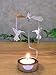 Spinning Humming Bird Candle Holder Silver Metal Scandinavian Style Carousel