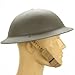 Original WWII Dated British Brodie Steel Helmet in OD Green - Genuine WW2