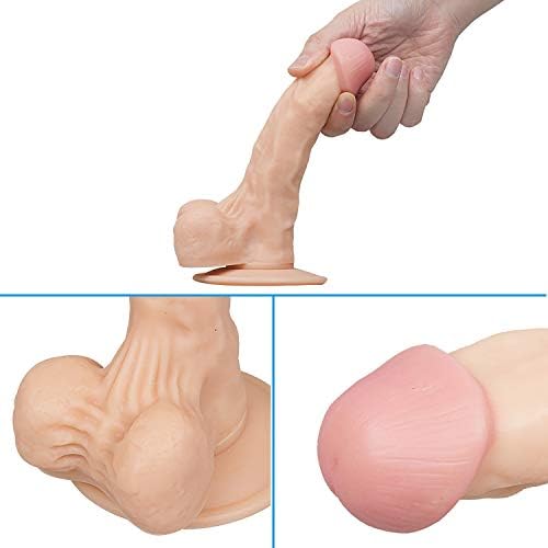 Yasuodd 7.28 inch Soft Realistic Didlo Lifelike Look and Feel Toy for Women Ladies (Color : Skin)