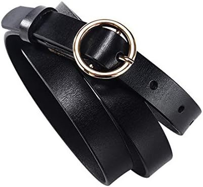 Lkjasdhl 革ベルトミニマリスト装飾スカート学生のズボンバックル牛革ベルト女性ファッションシンプルな革ベルト 色 黒 110cm サイズ クリアランスsale 期間限定