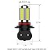 2PCS 1500 Lumens Super Bright H10 9145 9140 9045 9040 LED Fog Light Bulbs with Projector for Fog or DRL Light, 33 SMD Bright White 6000k