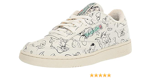 Amazon.com: Reebok Lifestyle Tom and Jerry Club C 85  Chalk/Paperwhite/Excellent Red Men's : Ropa, Zapatos y Joyería