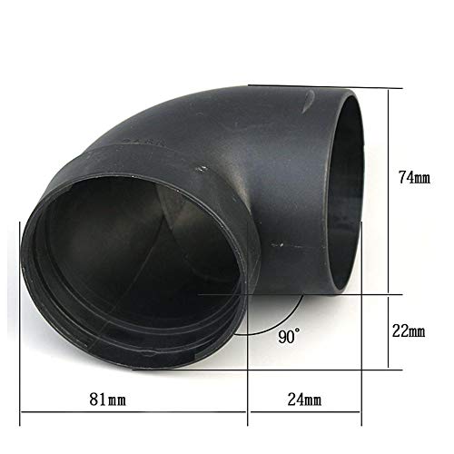 Shantan Duct Elbow Plastic Air Ducting Pipe Elbow Outlet Connector for Webasto Eberspaecher 75mm Air Parking Heater Accessory