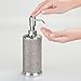 mDesign Liquid Hand Soap Dispenser Pump Bottle for Kitchen, Bathroom | Also Can be Used for Hand Lotion & Essential Oils � Woven Textured Metallic with Chrome Pump and Base