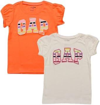 Amazon Baby Gap ベビーギャップ ガールズアップリケボーダーロゴｔシャツ 並行輸入品 Orange 5t 5才 ウェア シューズ Tシャツ カットソー 通販