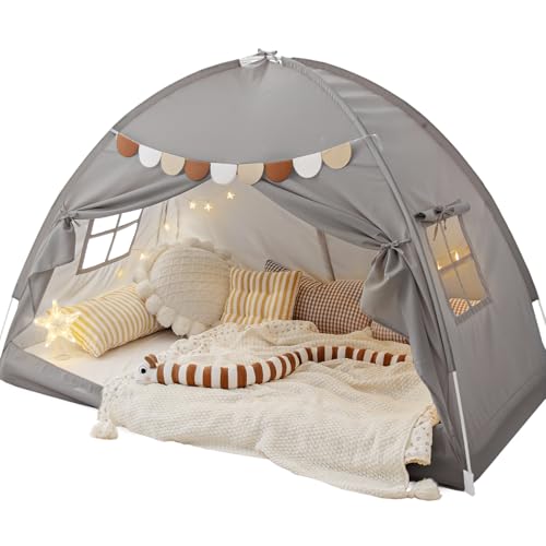 Bed Tent Canopy Bunk Twin Size for Kids, Toddler, Floor Sleep Tents