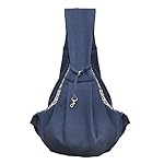 HITOP Dog Cat Pet Sling Carrier Bag, Outdoor Slings Carriers Reversible Shoulder Bag (Dark blue)