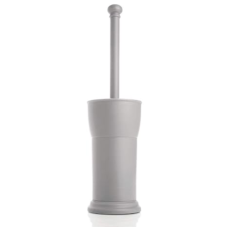 Mdesign Compact Freestanding Plastic Toilet Bowl Brush And Holder
