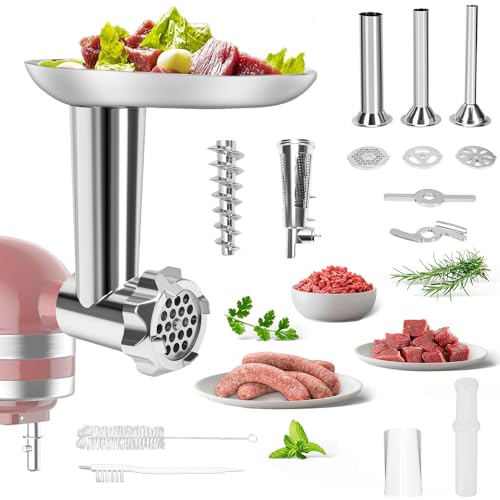 Acessório para Moedor de Carne de Metal para Batedeira, Acessório para Moedor de Carne, Enchedor de Salsicha, Acessório para Moedor de Carne para Alimentos, Acessórios para Batedeira