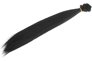 predolo DIY Doll Straight Hair for Dolls, Black