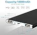 10000mAh Portable Charger,Mopower Ultra Slim Power Bank Aluminum Metal External Backup Battery Pack for iPhone 6 4 5S 4S, iPad ,Galaxy S6 Note 3, iPod,HTC,Sony,LG, Mobile Digital Devices (Black)