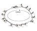 ANBALA Fashion Jewelry Stainless Steel Plated Chain Anklets Ankle Bracelet with Metal Jingle Bells for Women Girls with Adjustable Lobster Clasp[Silver], Mother's Day Gift