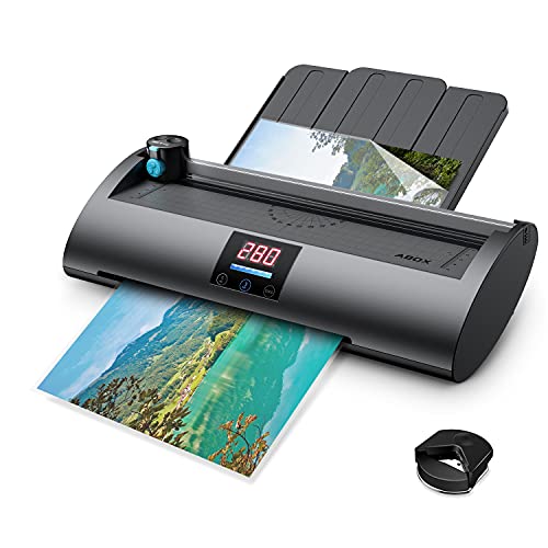 ABOX Laminator Machine Pixseal Ⅱ, A4 Thermal Laminating Machine with Feeding Tray, Trimmer